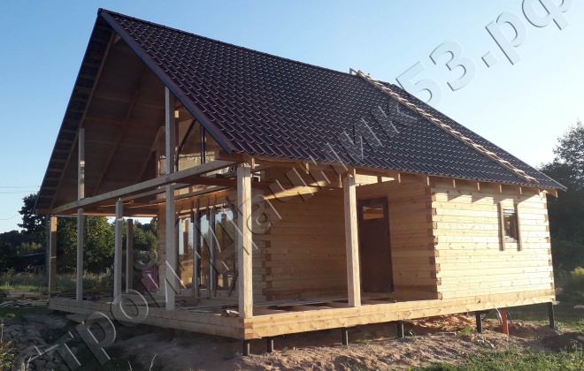 4 Брусовой дом 10×9, 150 м², Псковская область,  Печорский район, деревня Изборск (1)
